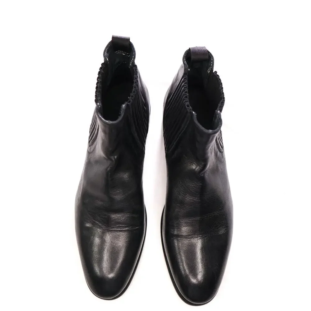 $898 JOHN VARVATOS - Dark Gray Distressed Leather Boots - 8.5